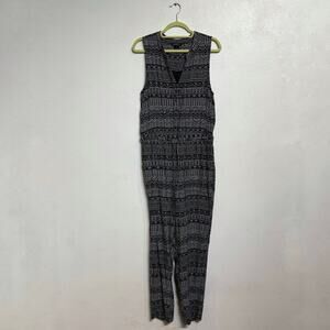 Lucky Brand Black Aztec Jumpsuit Sz S